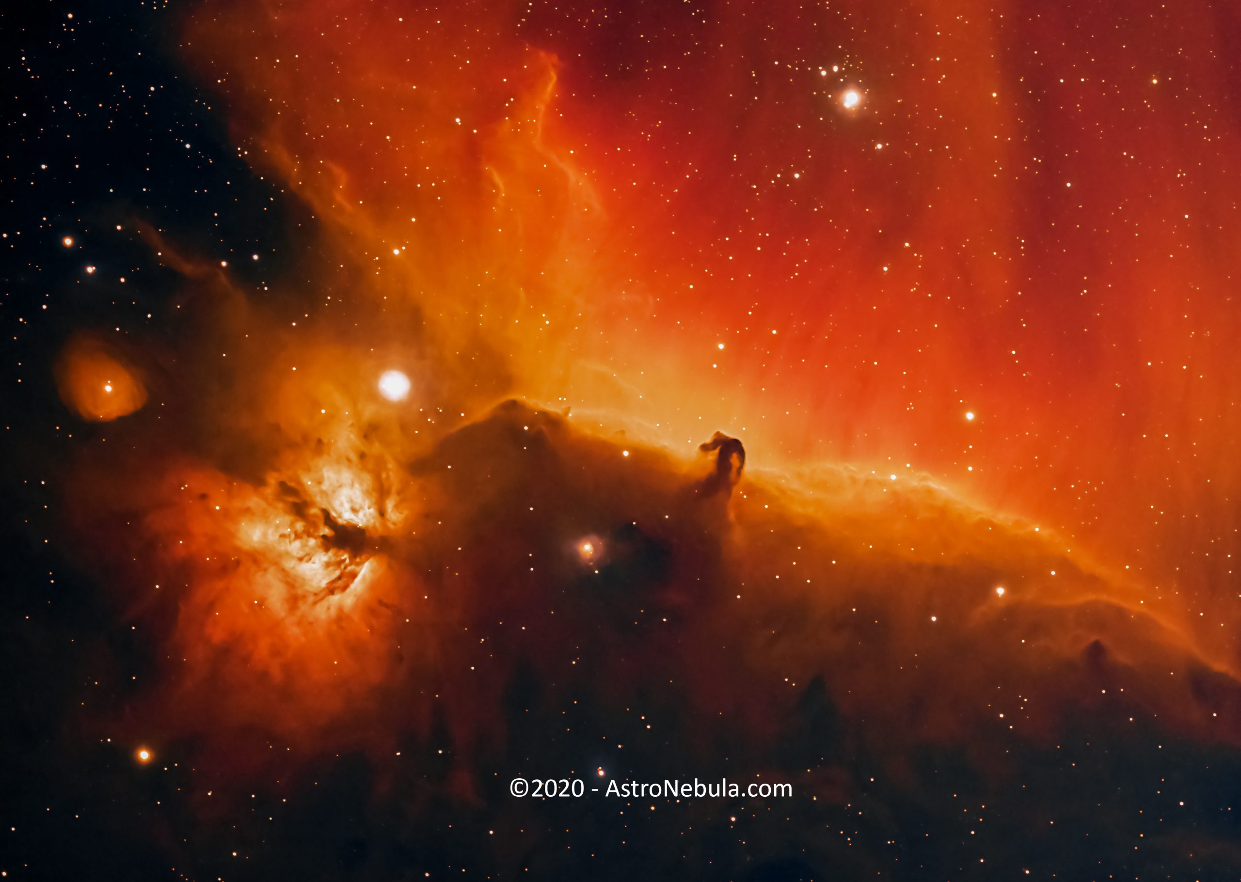 Horsehead Nebula in HSO Narrowband